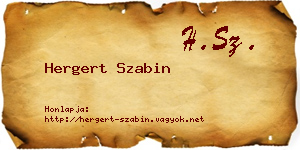 Hergert Szabin névjegykártya